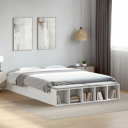 Bed Frame without Mattress 150x200 cm White