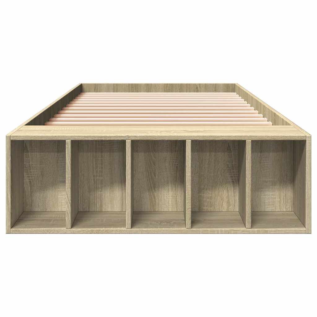 vidaXL Bed Frame without Mattress Sonoma Oak 90x200 cm 4