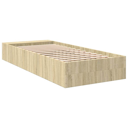 vidaXL Bed Frame without Mattress Sonoma Oak 90x200 cm 5