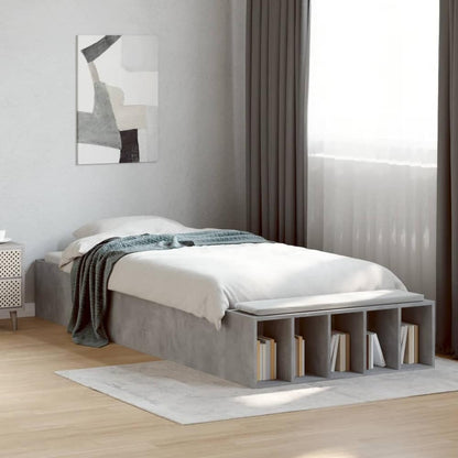Bed Frame without Mattress 90x200 cm Concrete grey