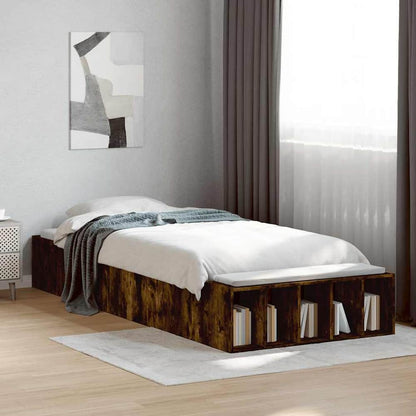 Bed Frame without Mattress 90x190 cm Smoked oak