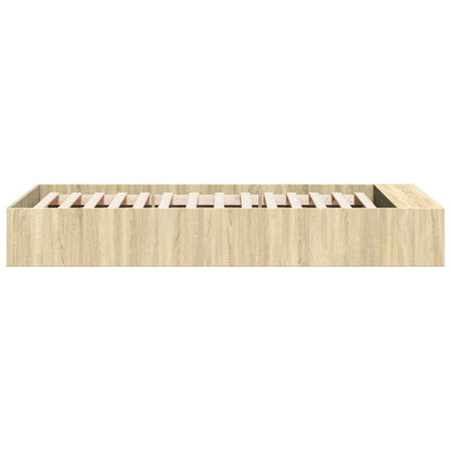 vidaXL Bed Frame without Mattress Sonoma Oak 75x190 cm Small Single 5