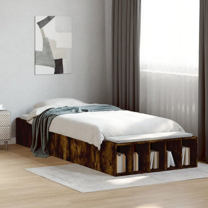 Bed Frame without Mattress 90x200 cm Smoked oak