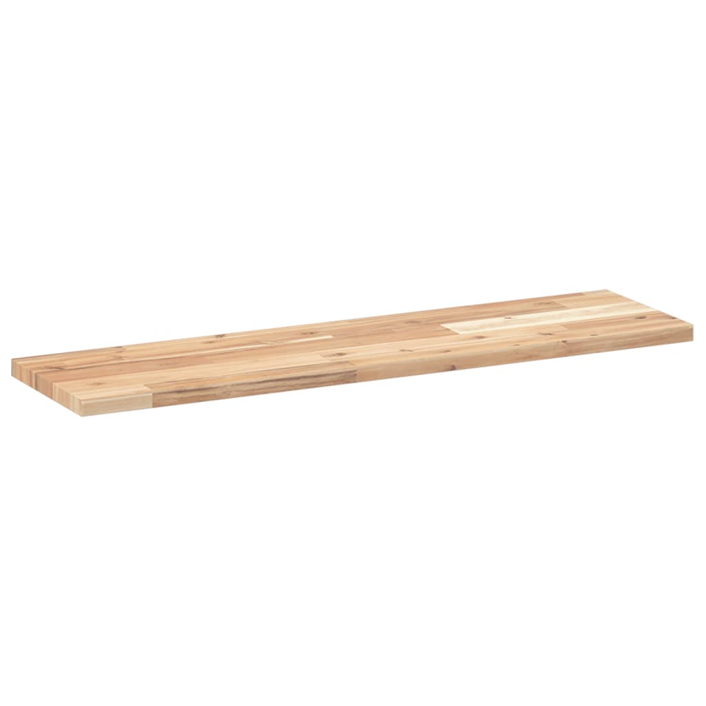 Floating Shelves Untreated Solid Wood Acacia Natural Height 2 cm Depth 20 cm 100 cm