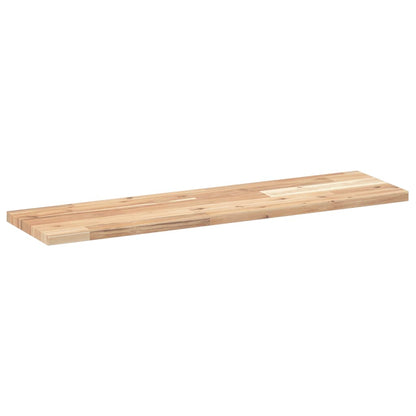 Floating Shelves Untreated Solid Wood Acacia Natural Height 2 cm Depth 20 cm 100 cm