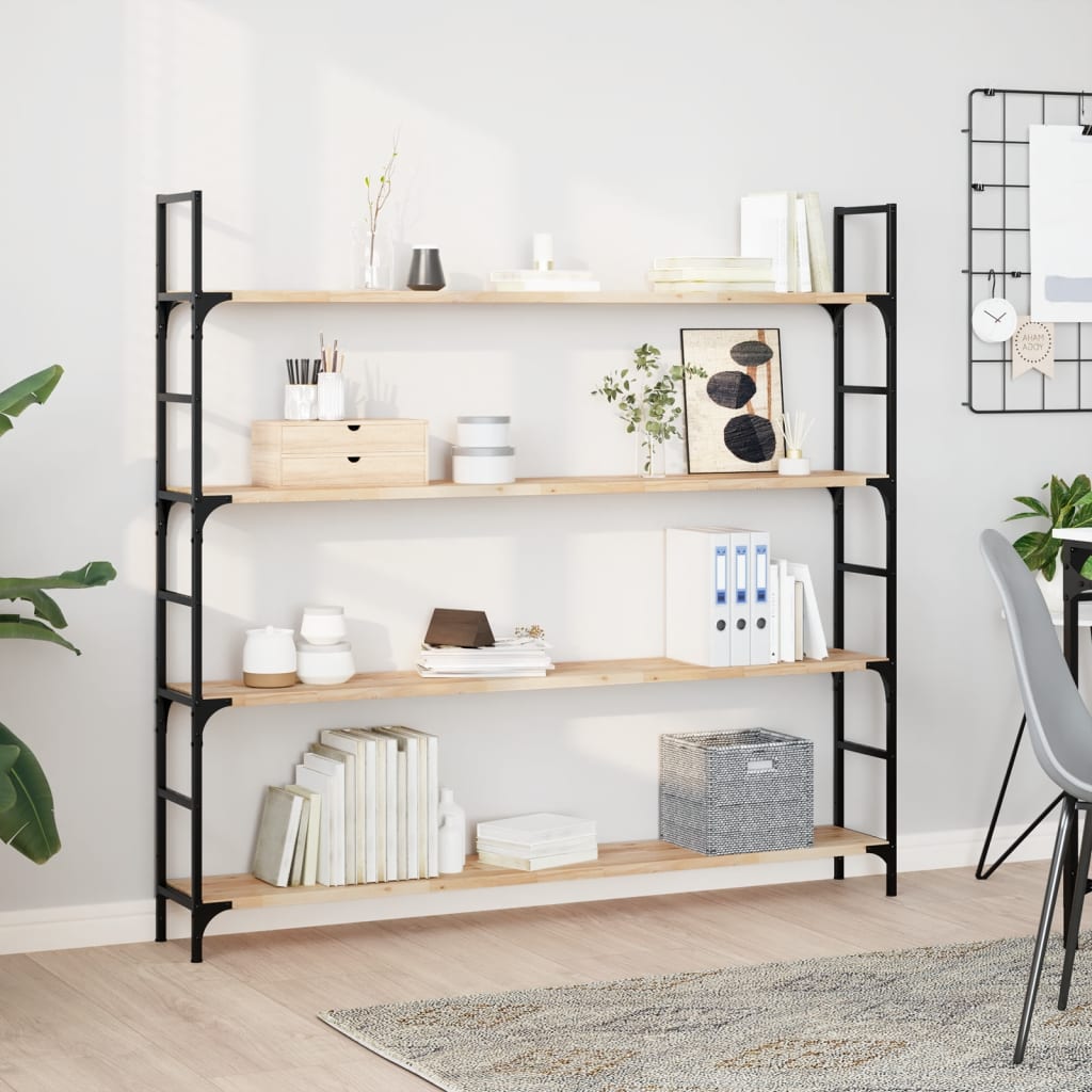 vidaXL Floating Shelves Untreated Solid Wood Acacia Natural Height 2 cm Depth 20 cm