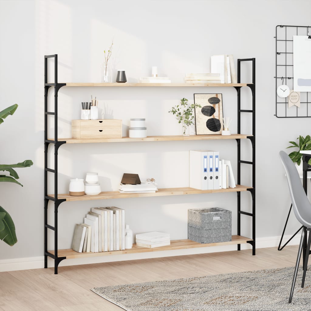 vidaXL Floating Shelves Untreated Solid Wood Acacia Natural Height 2 cm Depth 20 cm