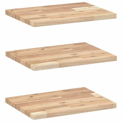 vidaXL Floating Shelves 3 pcs 40x30x2 cm Untreated Solid Wood Acacia 2