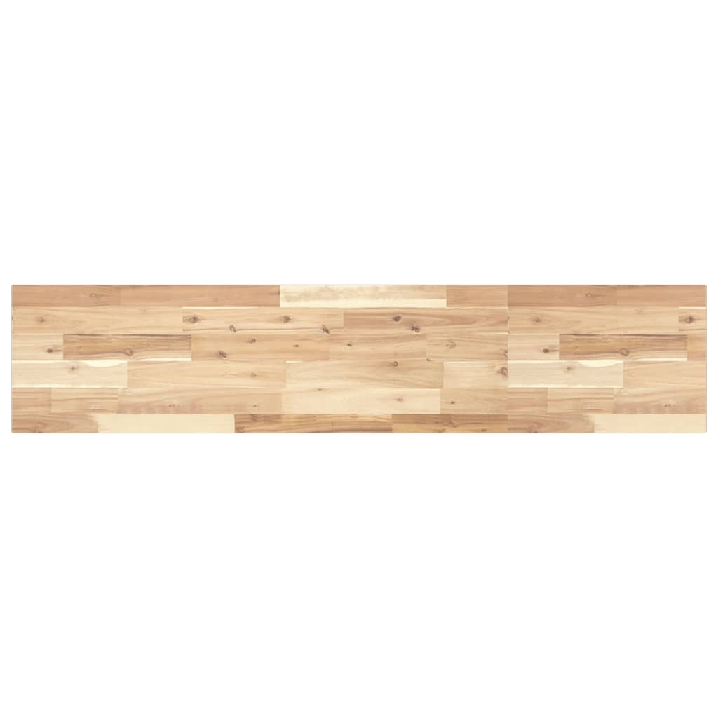 vidaXL Floating Shelf 140x30x2 cm Untreated Solid Wood Acacia 2