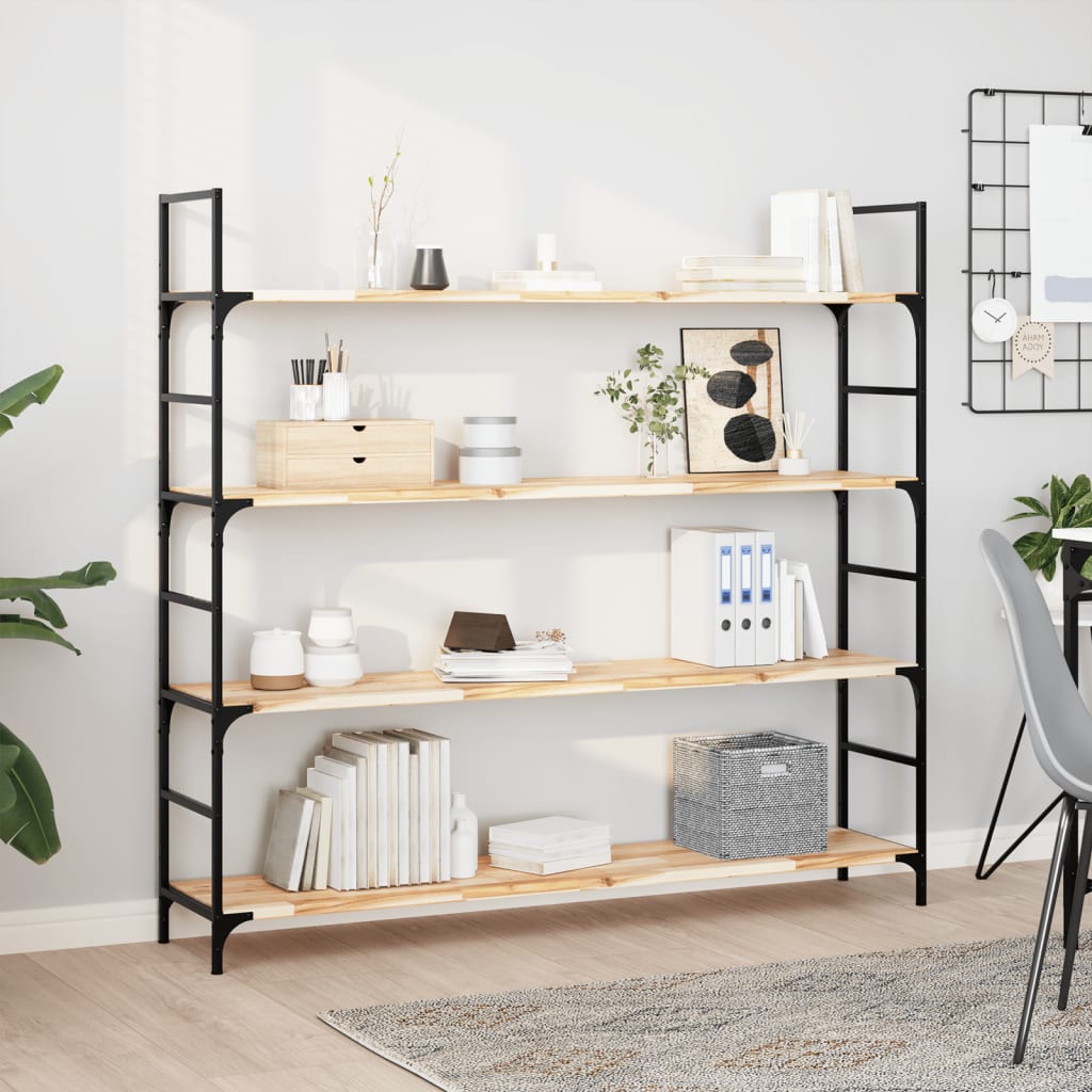 vidaXL Floating Shelf 140x30x2 cm Untreated Solid Wood Acacia 1