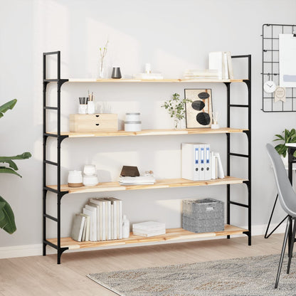 vidaXL Floating Shelf 140x30x2 cm Untreated Solid Wood Acacia 1