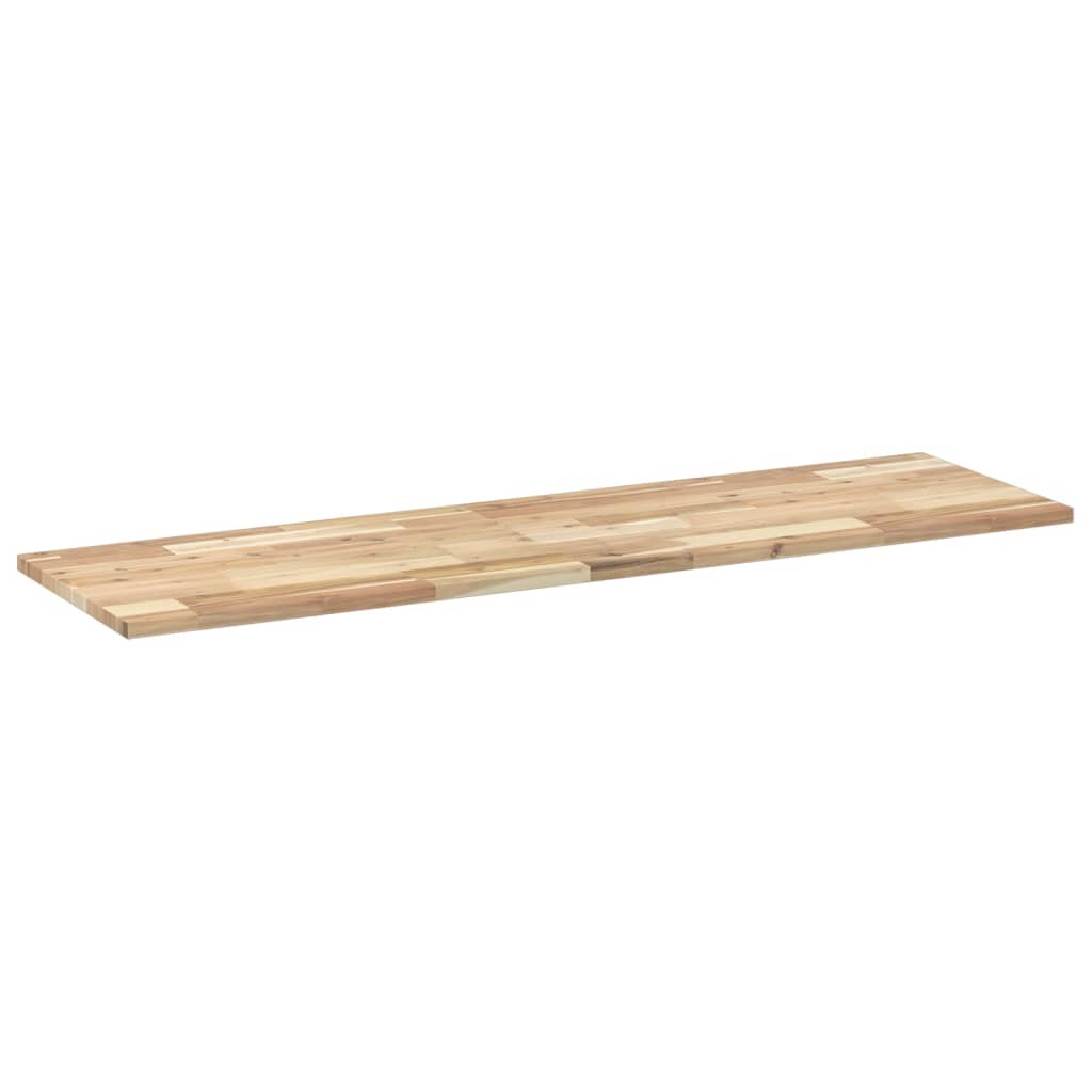vidaXL Floating Shelf 120x40x2 cm Untreated Solid Wood Acacia 3
