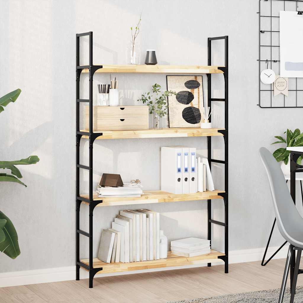 vidaXL Floating Shelves 2 pcs 100x20x4 cm Untreated Solid Wood Acacia 1