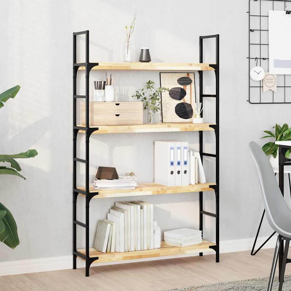Floating Shelves Untreated Solid Wood Acacia Natural Height 4 cm Depth 20 cm 4 pcs 100 cm
