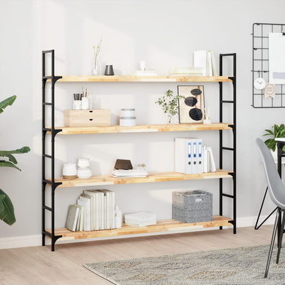 vidaXL Floating Shelf 120x20x4 cm Untreated Solid Wood Acacia 1