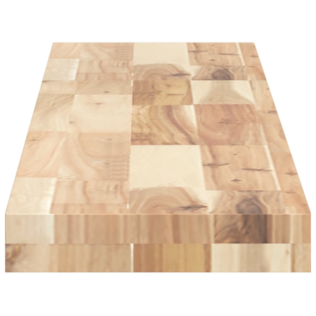 vidaXL Floating Shelf 140x20x4 cm Untreated Solid Wood Acacia 5