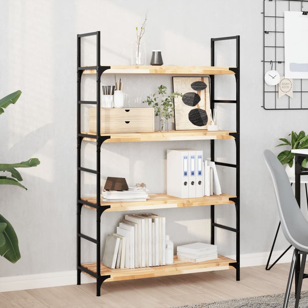 Floating Shelf Untreated Solid Wood Acacia Natural Height 4 cm Depth 30 cm 100 cm