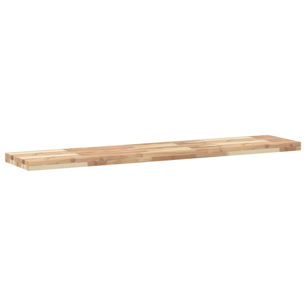 vidaXL Floating Shelf 140x30x4 cm Untreated Solid Wood Acacia 3