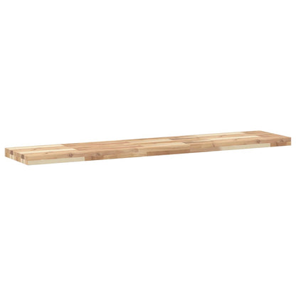 vidaXL Floating Shelf 140x30x4 cm Untreated Solid Wood Acacia 6