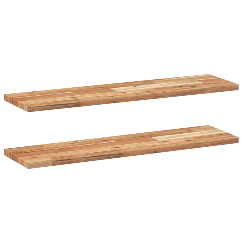 vidaXL Floating Shelves 2 pcs 100x20x2 cm Oil Finished 2