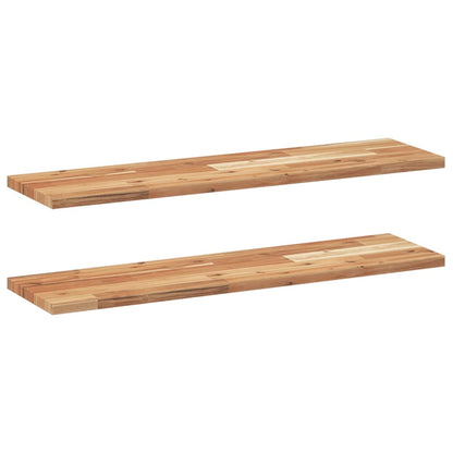 vidaXL Floating Shelves 2 pcs 100x20x2 cm Oil Finished 2