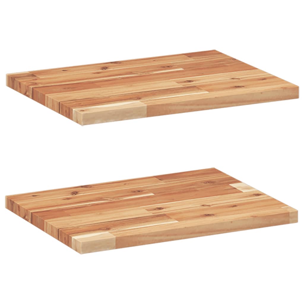 vidaXL Floating Shelves 2 pcs 60x30x2 cm Oil Finished Solid Wood Acacia 2