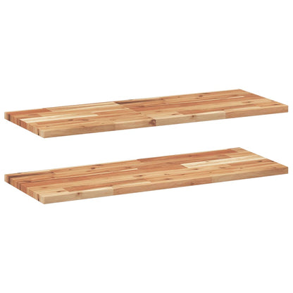vidaXL Floating Shelves 2 pcs 80x30x2 cm Oil Finished Solid Wood Acacia 2