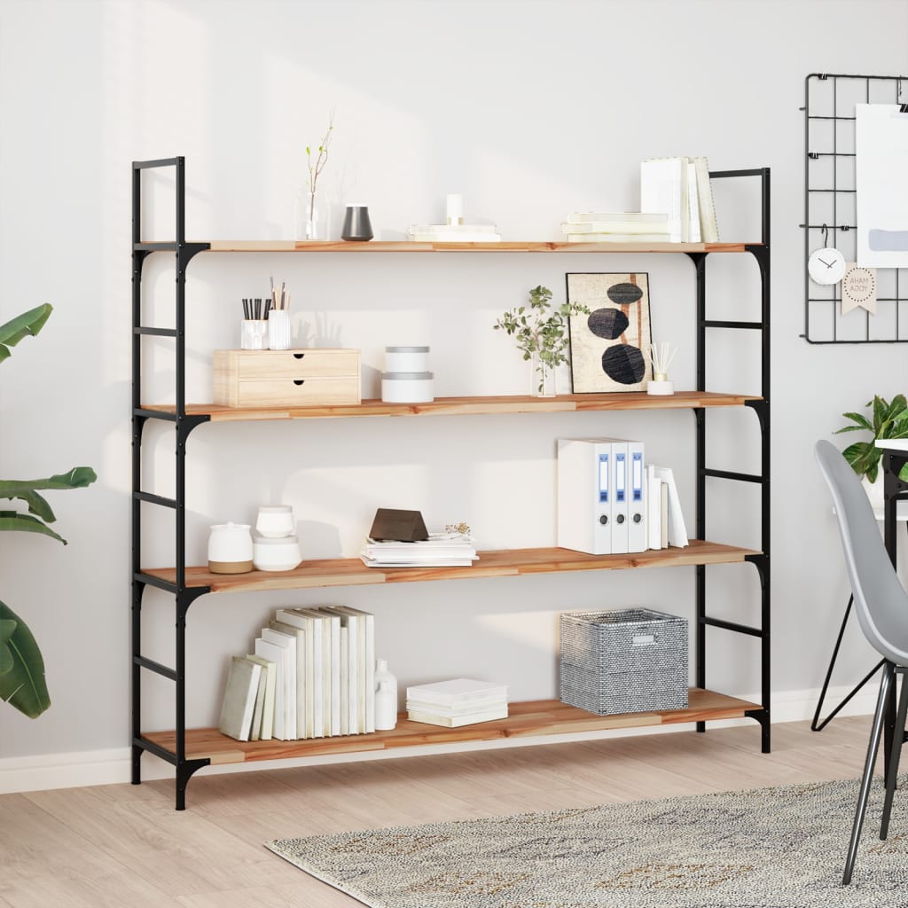 vidaXL Floating Shelves Oil Finished Height 2 cm Depth 30 cm 2 pcs