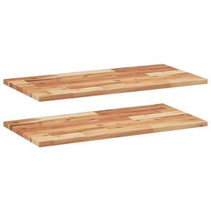 vidaXL Floating Shelves 2 pcs 60x40x2 cm Oil Finished Solid Wood Acacia 2