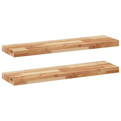 vidaXL Floating Shelves 2 pcs 100x20x4 cm Oil Finished Solid Wood Acacia 2