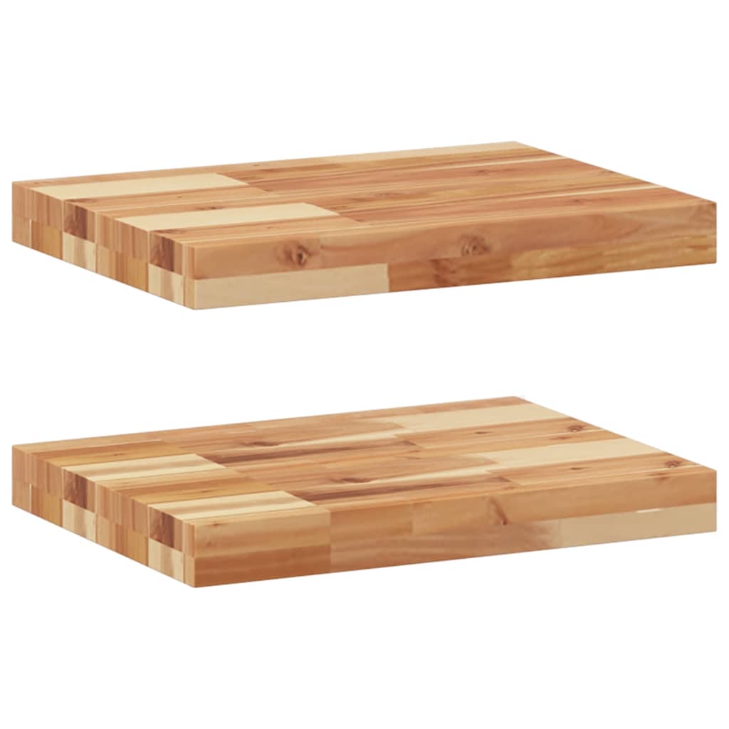 vidaXL Floating Shelves 2 pcs 40x30x4 cm Oil Finished Solid Wood Acacia 2