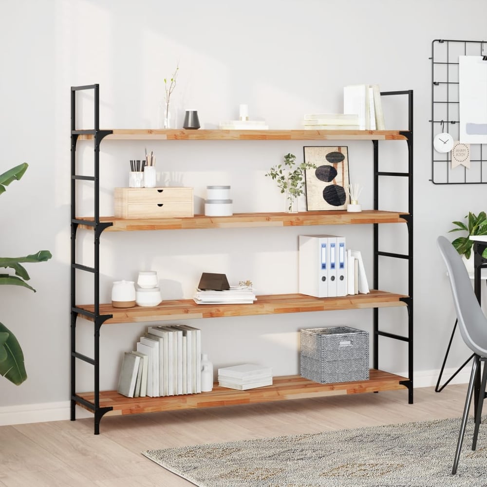 Floating Shelf Solid Wood Acacia Oil Finished Height 4 cm Depth 30 cm 160 cm