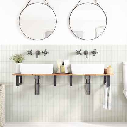 vidaXL Bathroom Vanity Top Untreated 120x40x2 cm Solid Wood Acacia 2