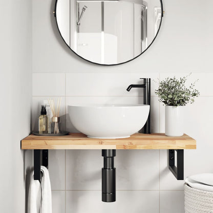 vidaXL Bathroom Vanity Top Untreated 80x40x4 cm Solid Wood Acacia 2