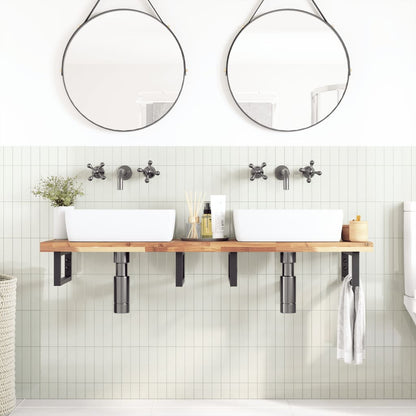 vidaXL Bathroom Vanity Top Untreated Solid Wood Acacia Natural Height 4 cm
