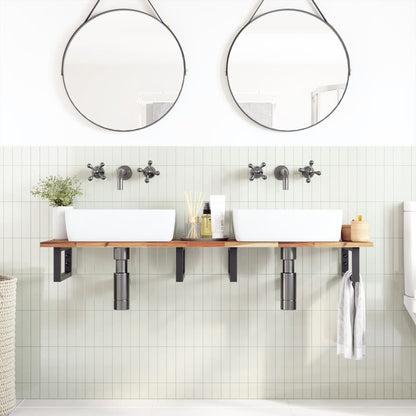 Bathroom Vanity Top Solid Wood Acacia Oil finished Height 2 cm 120 cm 40 cm