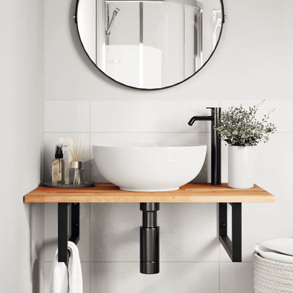 vidaXL Bathroom Vanity Top Oil Finished 100x50x2 cm Solid Wood Acacia 2