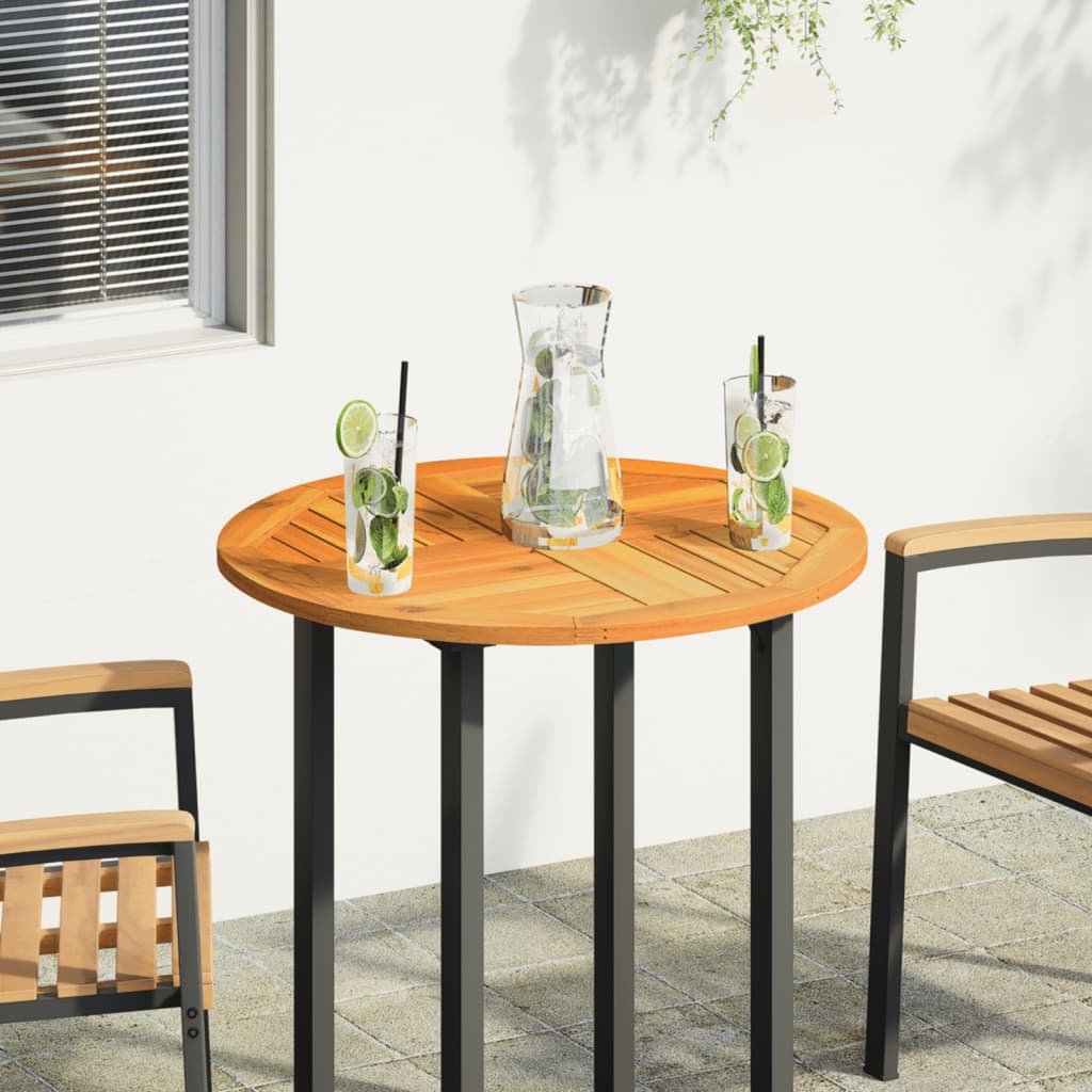 vidaXL Table Top Ø70x2 cm Round Solid Wood Acacia 2