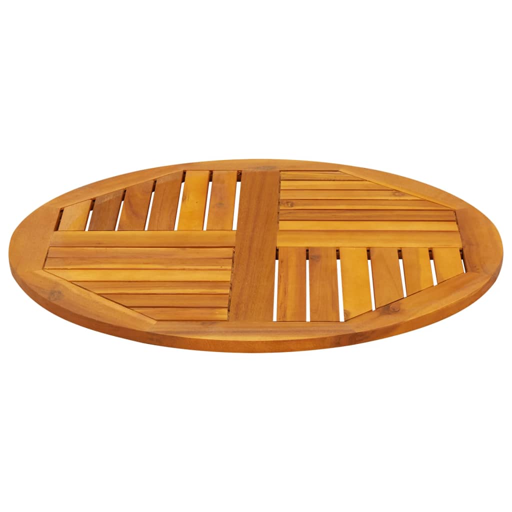 vidaXL Table Top Ø70x2 cm Round Solid Wood Acacia 3