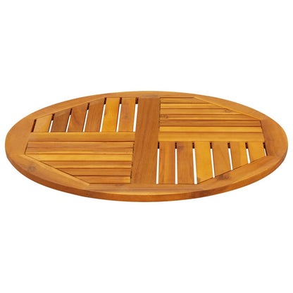 vidaXL Table Top Ø70x2 cm Round Solid Wood Acacia 3