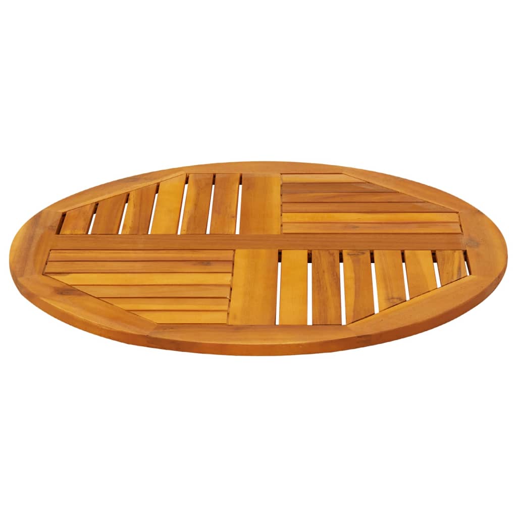 vidaXL Table Top Ø70x2 cm Round Solid Wood Acacia 5