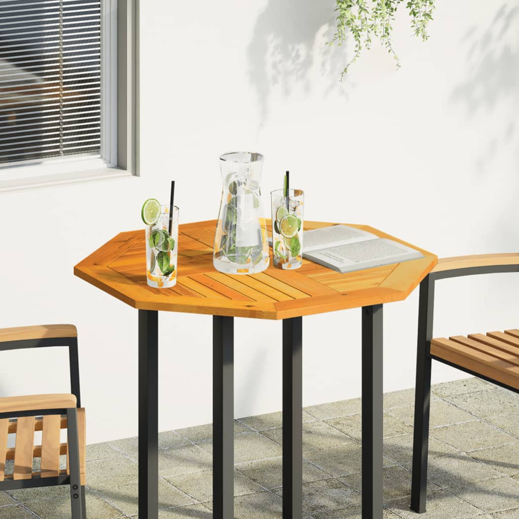 vidaXL Table Top 80x80x2.2 cm Octagonal Solid Wood Acacia 2