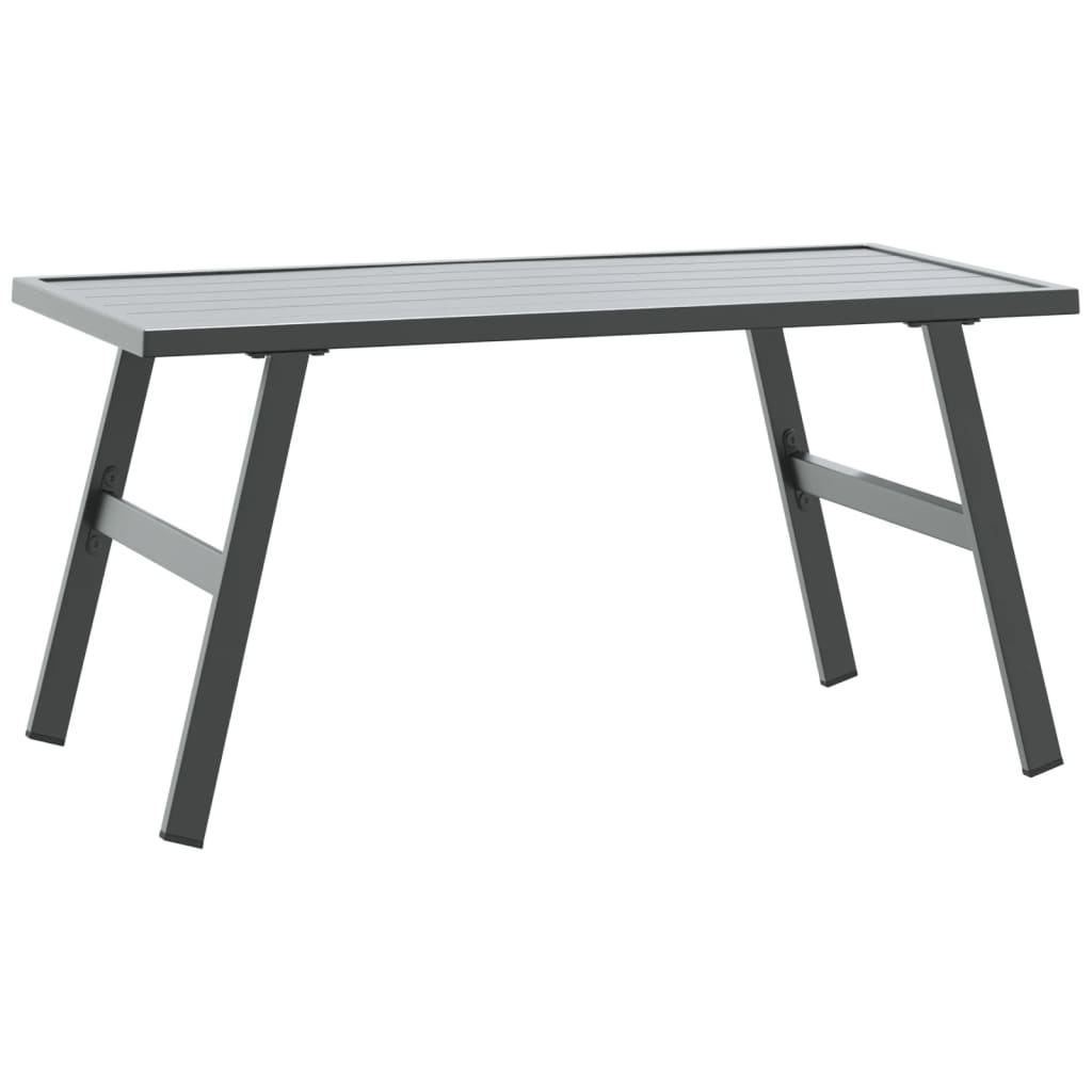 vidaXL Garden Coffee Table Black 90x45x35 cm Powder-coated Steel 2