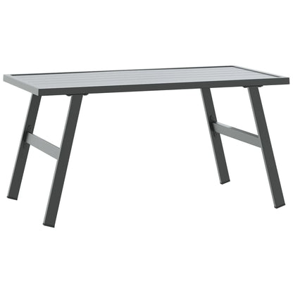 vidaXL Garden Coffee Table Black 90x45x35 cm Powder-coated Steel 2