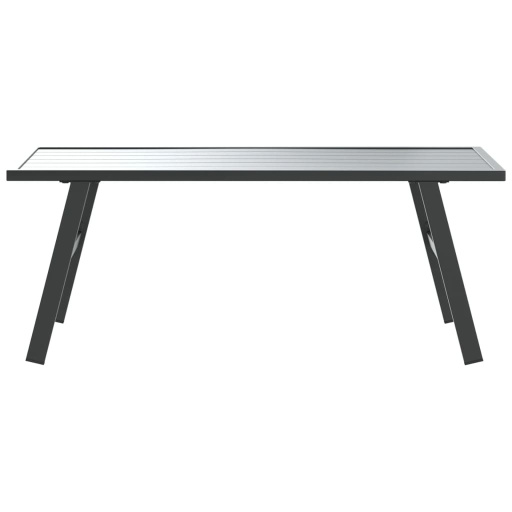 vidaXL Garden Coffee Table Black 90x45x35 cm Powder-coated Steel 3