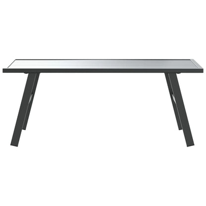 vidaXL Garden Coffee Table Black 90x45x35 cm Powder-coated Steel 3