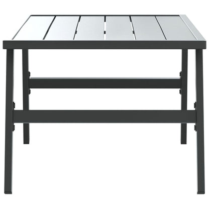vidaXL Garden Coffee Table Black 90x45x35 cm Powder-coated Steel 4