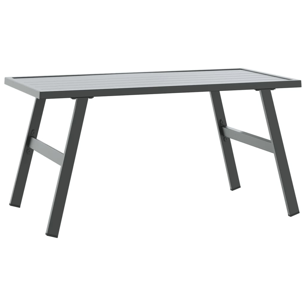 vidaXL Garden Coffee Table Black 90x45x35 cm Powder-coated Steel 5