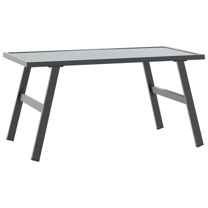 vidaXL Garden Coffee Table Black 90x45x35 cm Powder-coated Steel 5