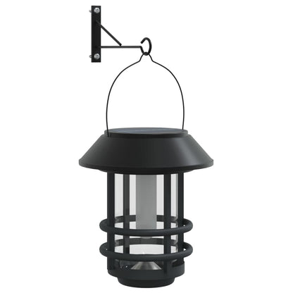 vidaXL Solar Outdoor Wall Lanterns 4 pcs Warm White Flickering Flame 4